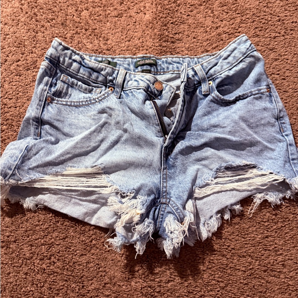 Wild Fable Light Blue Distressed Jean Shorts